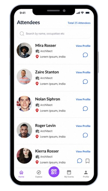 EventsMitra Mobile App Dashboard